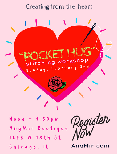 Pocket Hug Stitching Workshop