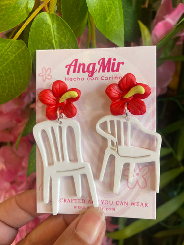 White Chair earrings