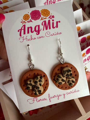 Chocolate Chip Cookie earrings