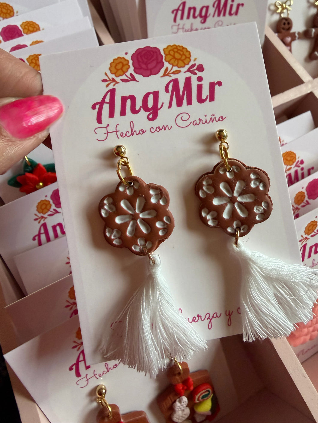 Talavera earrings w tassel