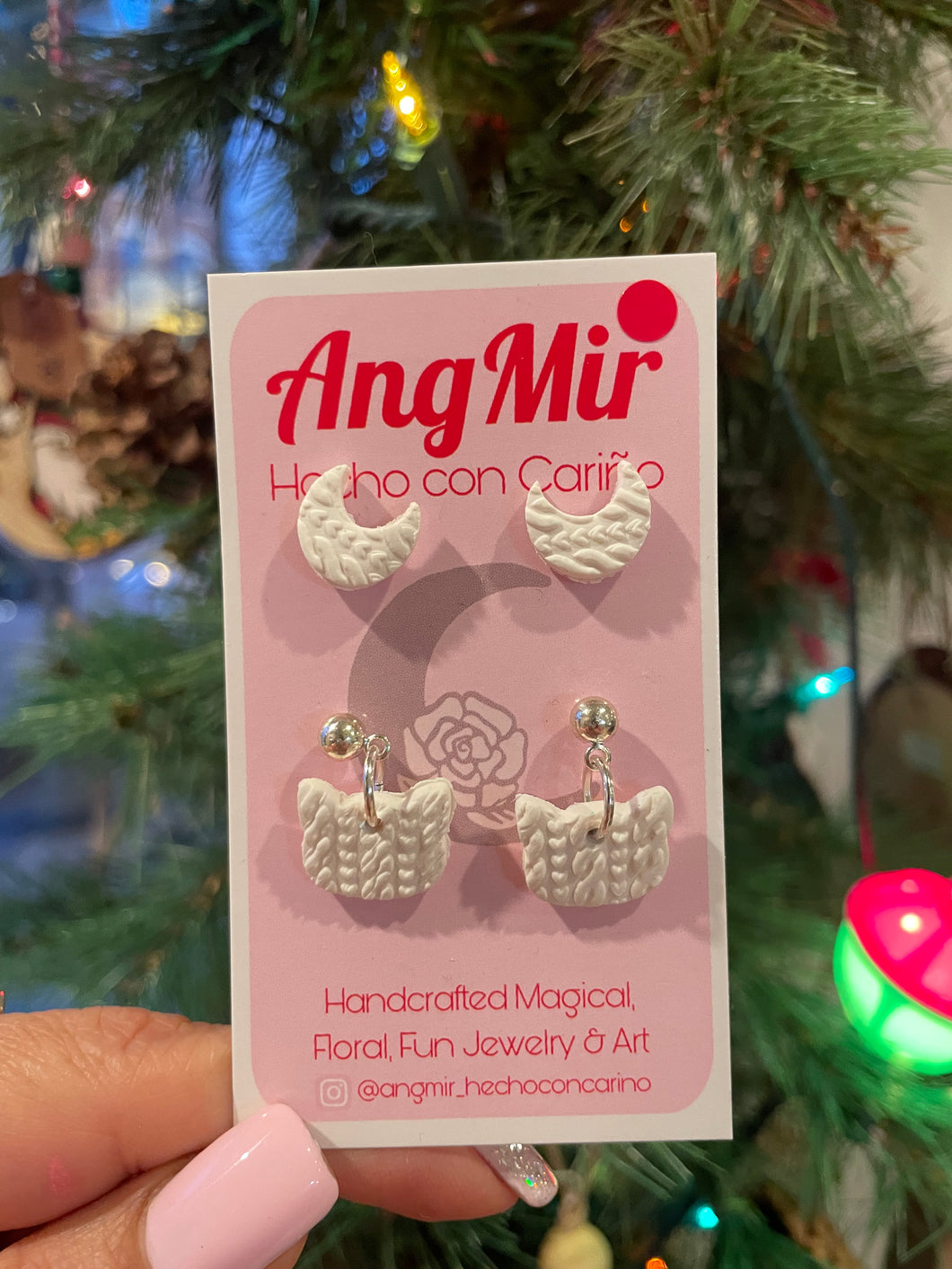 Luna Cat earrings gift set