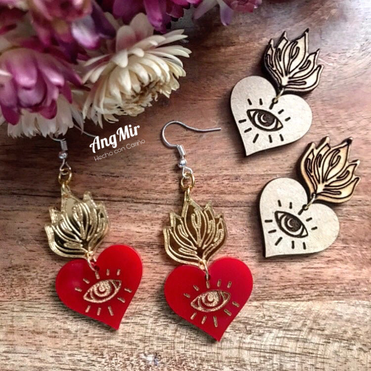 Sagrado Corazón earrings